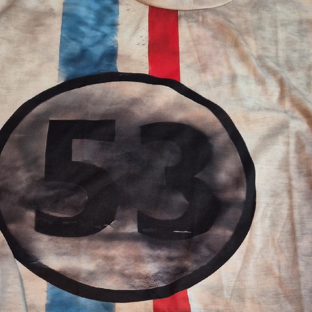 Vintage Style Graphic Tee with Number 53